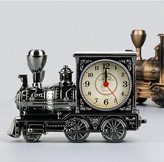 Modelo de locomotiva despertador eletrônico relógio criativo
