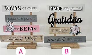 ITEM DE DECORACAO PLACA EM MDF COM FRASES