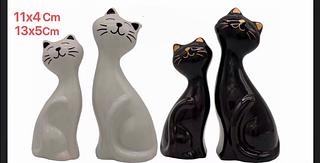 KIT GATOS DE CERAMICA 13X5 CM 11X4 CM