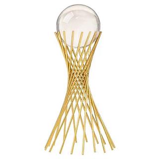 Ornamento de bola de cristal de metal de alto estilo