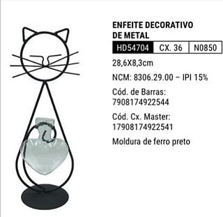 ENFEITE DECORATIVO DE METAL