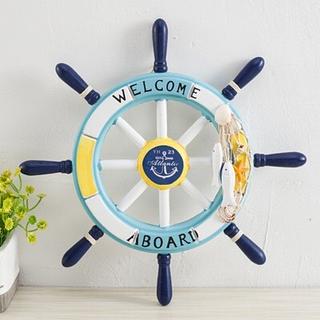 Timão de madeira de parede decorativo 34cm