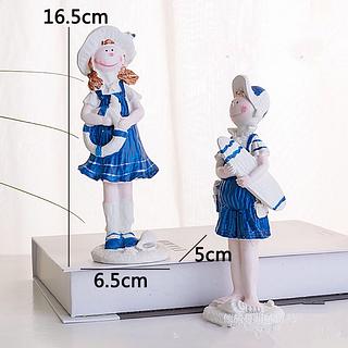 Ornamentos de artesanato de modelagem de personagem de boneca de pá de resina para homens e mulheres