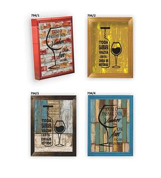 QUADRO PORTA ROLHA 30X40 MOLD. AM C/VIDRO - SIMPLES