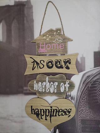 ORNAMENTO EM MDF TIPO PINGENTE DE BOAS VINDAS