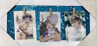 Porta Retrato moldura de lantejoulas