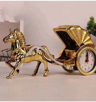 Modelo de carruagem despertador eletrônico relógio criativo