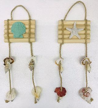 OBJETO DE DECORACAO, PENDENTE DE CONCHA E ESTRELADECORACAO NAUTICA - TAMANHO: PEQUENO - M