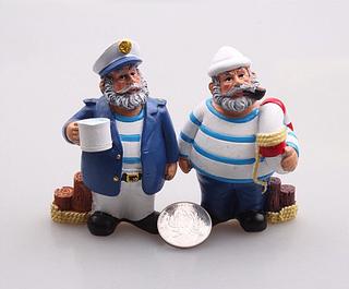DECORACAO DE MESA BONECO DE CERAMICA DE MARINHEIRO
