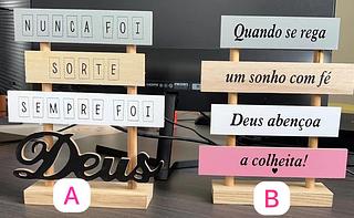 ITEM DE DECORACAO PLACA EM MDF COM FRASES