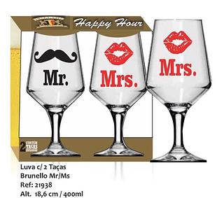 LUVA C/ 2 TACAS BRUNELLO MR/MS