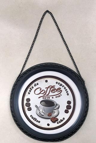 OBJETO DE ORNAMENTACAO DE METAL - TAMPINHA - pneu com corrente