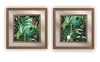 QUADRO 50X50 CM COM PASPATUR EM ESPELHO 1 JOGO COM 2 PÇS