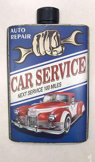 QUADRO DE METAL FORMA DE GARRAFA