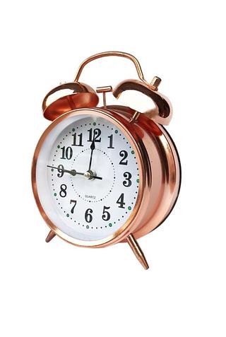 RELOGIO DE MESA MACARRAO OURO E ROSA DOURADO BRANCO PULANDO SEGUNDOS