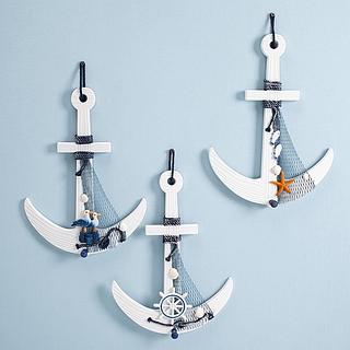 Gancho de âncora de madeira (43X30)cm