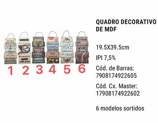 QUADRO DECORATIVO DE MDF