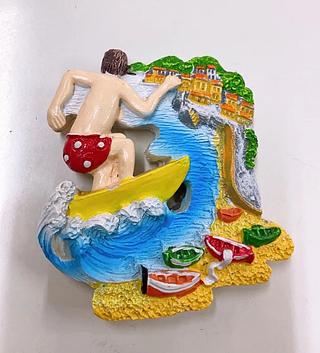 Decoração de resina de ímã de geladeira de SURFISTA