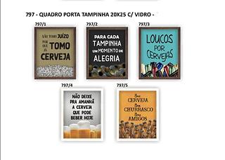QUADRO PORTA TAMPINHA 20X25 CM COM VIDRO