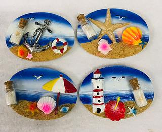 OBJETO DE DECORACAO, IMA DE GELADEIRA COMDECORACAO NAUTICA - TAMANHO: PEQUENO - MATERIAL: