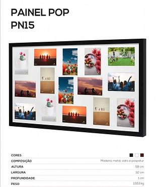 PAINEL 15 FOTOS (10X15) PRETO- PN15-PR