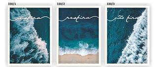 QUADRO TRIO 30 X 40 X 3 C/ VIDRO PINTADO