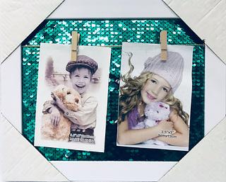 Porta Retrato moldura de lantejoulas