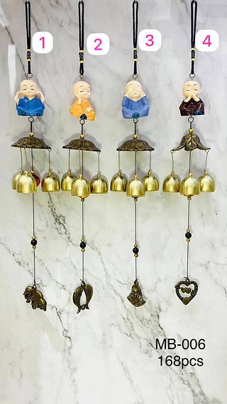 SINOS DOS VENTOS METAL E NAILON COM ENFEITES PARA DECORAR PLASTICO