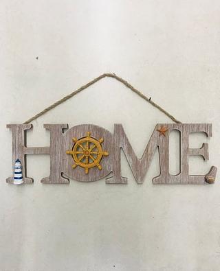 OBJETO DE DECORACAO, PLACA "HOME", DECORACAO NAUTICA - MATERIAL: PLASTICO PVC