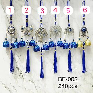 SINOS DOS VENTOS EM METAL E NAILON COM ENFEITES PARA DECORAR