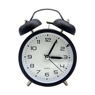 Relógio de metal circular digital